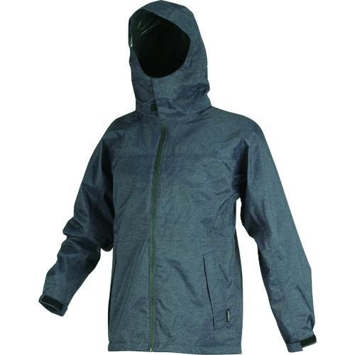 TRUSCO(トラスコ)　フードが回るストレッチレインスーツ　ツバつき　メランジネイビー　Ｍ NRS...