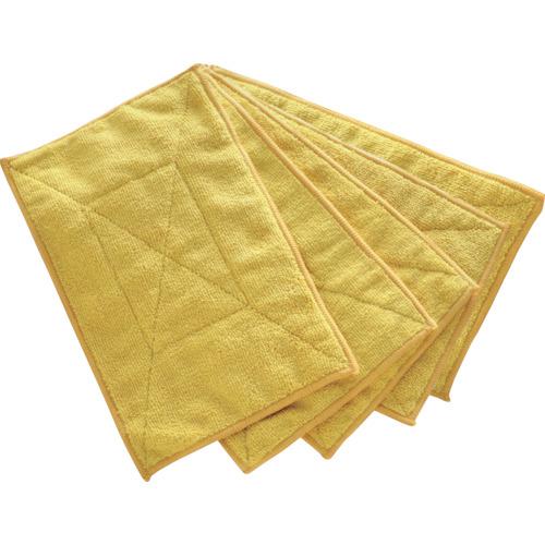 TRUSCO(トラスコ)　マイクロファイバーカラー雑巾（５枚入）　黄 MFCT5P-Y