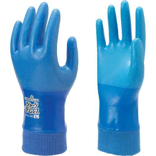 ショーワ　ポリウレタン手袋　Ｎｏ．２８３ジャージテムレス　ブルー　Ｌサイズ NO283R-L