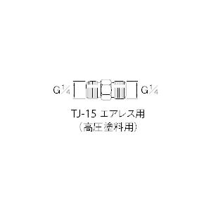 アネスト岩田　高圧塗料用継手　Ｇ１／４×Ｇ１／４　中間 TJ-15