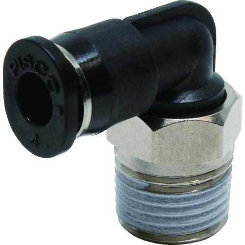 ＰＩＳＣＯ　チューブフィッティング　ミニエルボチューブ４ネジＲ１／８色Ｍ PL4-01M