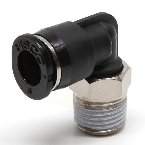 ＰＩＳＣＯ　チューブフィッティング　ミニエルボチューブ６ネジＲ１／８色Ｍ PL6-01M