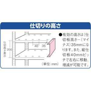 TRUSCO(トラスコ) 軽量棚用縦仕切板用 ...の詳細画像1