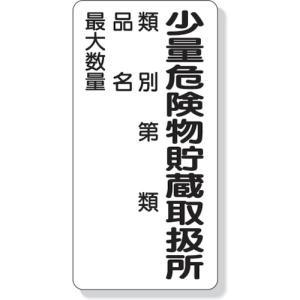 ユニット　危険物標識　少量危険物貯蔵取扱所類別… 319-08｜kougurakuichi