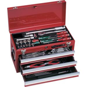 【久留米】【引き取り限定】【未使用品】KTC SK7722XR 工具セット チェストタイプ 72点 レッド／SK7721XT(工具セット72点)＋SKX0223R(チェスト3段3引きし) ※組立済 KTC 工具セット チェストタイプ 72点 レッド SK7722XR : 工具の楽市