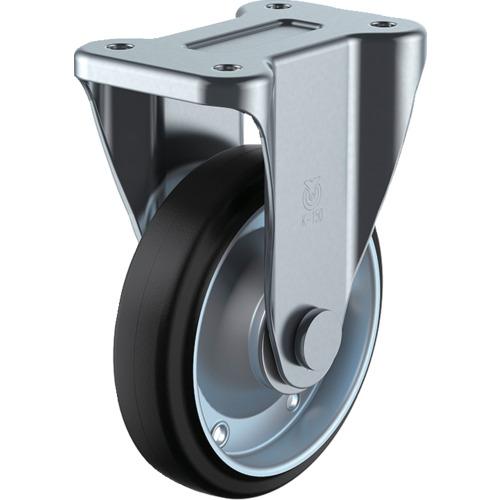 ユーエイ　プレート式　固定　キャスター　導電ゴム　車輪径１００ｍｍ　　Ｊタイプ　Ｋ型　取付寸法８０×...