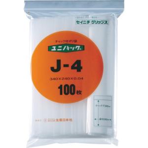J-4 ユニパック 生産日本社 100枚入 チャック付ポリ袋