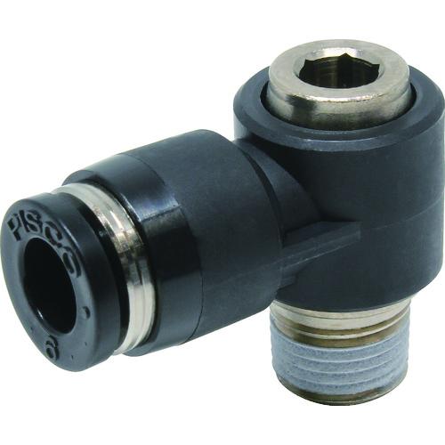 ＰＩＳＣＯ　チューブフィッティング　六角穴付ユニバーサルエルボ　チューブ６　接続口径Ｒ１／８ POL...