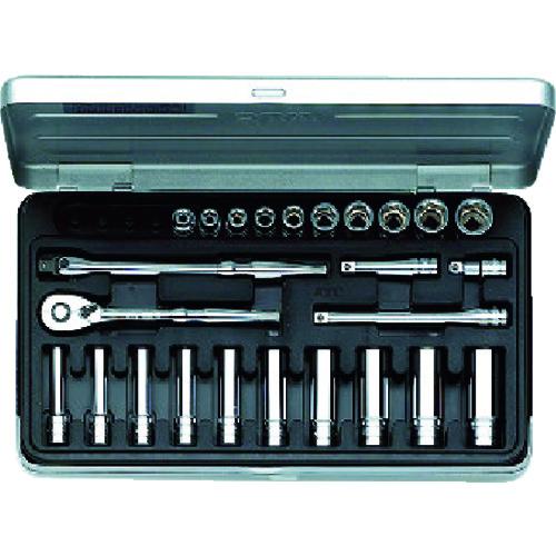 ＫＴＣ　６．３ｓｑ．ソケットレンチセット（２５点）　差込角６．３５ｍｍ　６角 TB2X20