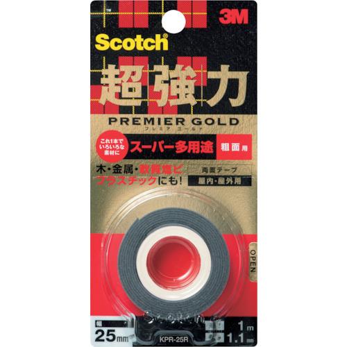 ３Ｍ　スコッチ　超強力両面テープ　プレミアゴールド　スーパー多用途　粗面用　２５ｍｍ×１ｍ KPR-...