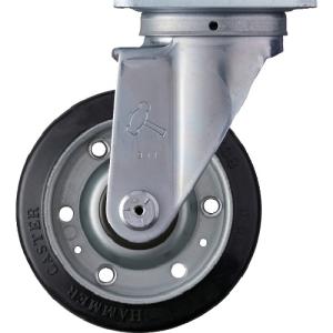 ハンマー　旋回式ゴム車輪（スチールホイール・ローラーベアリング）１２５ｍｍ