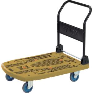 TRUSCO 樹脂台車 カルティオビッグ 折畳 900X600 オリーブ MPK-906-OG