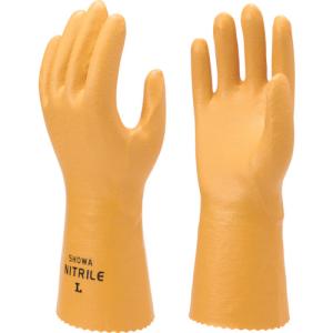 ショーワ　ニトリルゴム手袋　Ｎｏ７７１水産ニトローブ３０　イエロー　Ｌサイズ