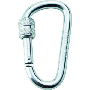 TRUSCO ネジロック付カラビナ 線径8mmx79mm シルバー TKNNL880SV