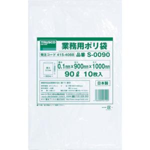 TRUSCO(トラスコ)　業務用ポリ袋０．１×９０Ｌ　１０枚入 S-0090　_｜kougurakuichi