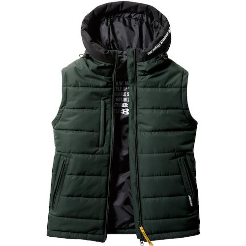 ＢＵＲＴＬＥ　【今季完売】　防寒フーディベスト（ユニセックス）　５０３４−６１−Ｍ　アーミカーキ 5...