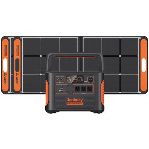 Ｊａｃｋｅｒｙ　Ｓｏｌａｒ　Ｇｅｎｅｒａｔｏｒ　１５００　ポータブル電源　ソーラーパネル２枚　セット...