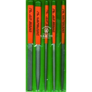 ツボサン　組ヤスリセット５本組　中目 ST005-02