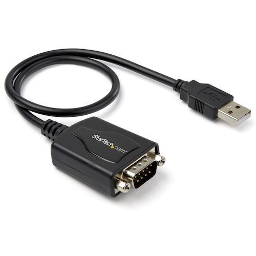 ＳｔａｒＴｅｃｈ　シリアル変換ケーブル／ＵＳＢ−Ａ　−　ＲＳ２３２Ｃ／３０ｃｍ／２３０Ｋｂｐｓ／ブラ...