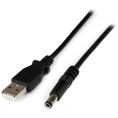 ＳｔａｒＴｅｃｈ　ＵＳＢケーブル／Ａ　−　５Ｖ　ＤＣプラグ／１ｍ／タイプＮコネクター／ブラック US...