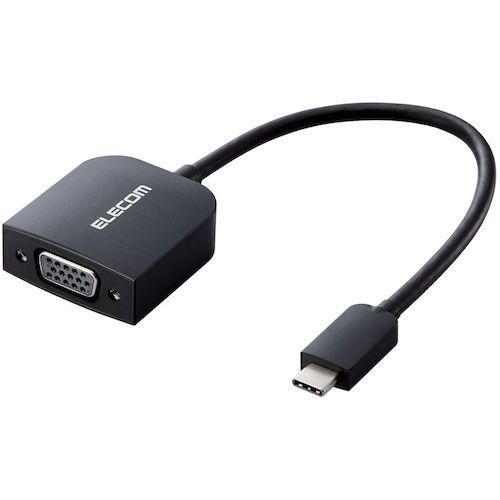 ＥＬＥＣＯＭ　Ｔｙｐｅ−Ｃ映像変換アダプタ　ＴｙｐｅＣ−ＶＧＡ　ブラック AD-CVGABK3