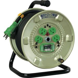 日動　電工ドラム　１００Ｖ　漏電保護専用ブレーカー付　極太電線　２０ｍ NNP-EB24F｜kougurakuichi