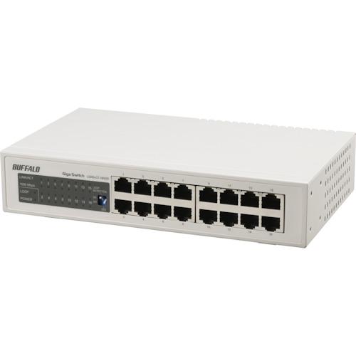 ＢＵＦＦＡＬＯ　Ｇｉｇａ　スイッチングＨｕｂ　金属筺体／電源内蔵　１６ポート LSW5-GT-16N...