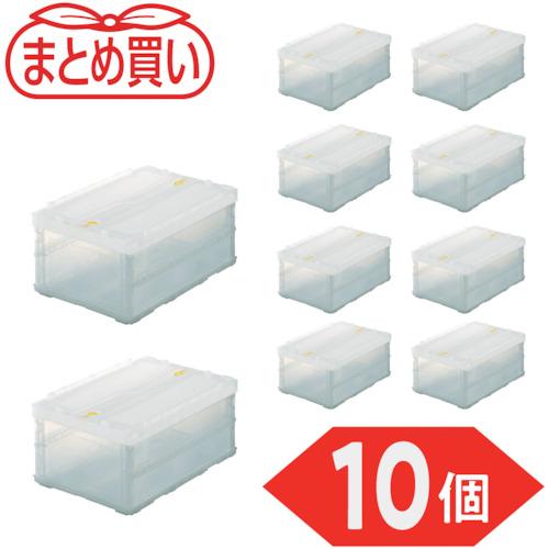 TRUSCO(トラスコ)　【まとめ買い】オリコン　薄型折りたたみコンテナスケルコン　３０Ｌロックフタ...