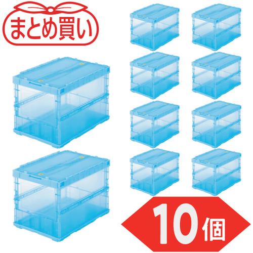 TRUSCO(トラスコ)　【まとめ買い】オリコン　薄型折りたたみコンテナ　スケルコン　５０Ｌ　ロック...