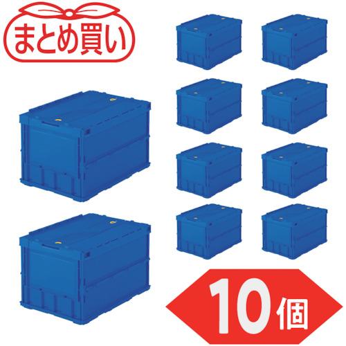 TRUSCO(トラスコ)　【まとめ買い】オリコン　薄型折りたたみコンテナ　５０Ｌ　ロックフタ付　ダー...