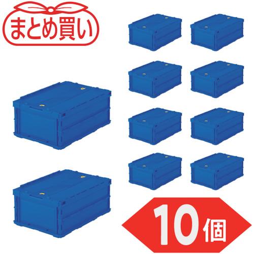 TRUSCO(トラスコ)　【まとめ買い】オリコン　薄型折りたたみコンテナ　３０Ｌ　ロックフタ付　ダー...