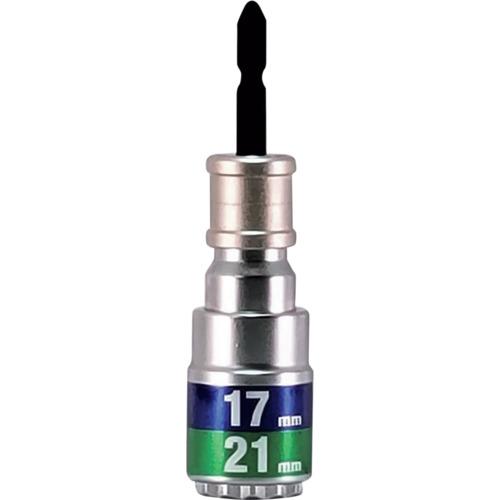 ＭＵＳＴＴＯＯＬ　軸交換式落下防止ダブルソケット１２角　差込６．３５ｘ対辺１７／２１ｍｍ×全長１１０...