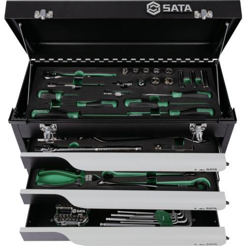 ＳＡＴＡ　工具セット（チェストタイプ）差込角９．５ｍｍ（８２点） 109562