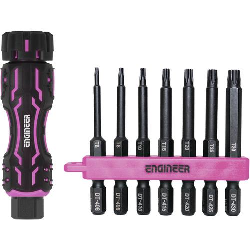 ＥＮＧＩＮＥＥＲ　ヘックスローブドライバーセット　ＭＩＮＩドライヴ＆ヘクスローブミドル　ＰＩＮＫ＆Ｂ...