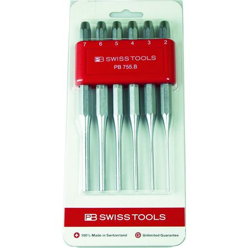 ＰＢスイスツールズ　７５５ＢＣＮ　平行ピンポンチ（八角胴）セット　ホルダー付（ブリスターパック入り）...