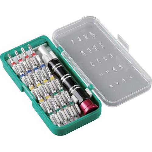 Ｐ・ＴＯＯＬ　差替え式精密ドライバー組　ラインカラービット２０本付 13944