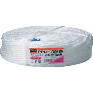 トラスコ中山（株）　ＴＲＵＳＣＯ　ＰＰロープ　幅６ｍｍＸ長さ２００ｍ　白　PP6200　1巻入　(コード2321718)｜kougushop