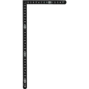 シンワ測定（株）　シンワ　曲尺小型　サンデーカーペンター黒色３０ｃｍ×１５ｃｍ　表裏同目　12435　1本入　(コード4678869)