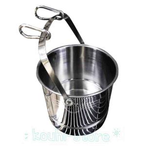 ペット用飲用噴水、犬 水飲み 、犬 水飲み皿 外、ペット 水飲み器、ペット 水飲み、ステンレス鋼の飲用バケツをぶら下げ犬のケージ、大型犬用飲用バケツ ペット