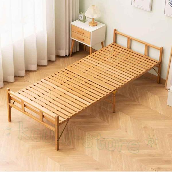 折りたたみベッド 天然竹製 ベッドフレーム 横幅80/100/120/150cm シングルベッド 組...