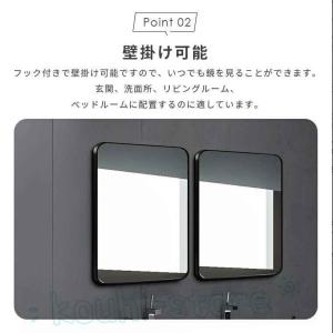 鏡 長方形 2ways 壁掛けミラー 40cm...の詳細画像3