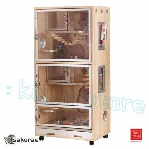 チンチラ ケージ 大型 小動物 ケージ ウサギ ケージ チンチラ ハウス ペットケージ 猫 小動物飼育ケージ 木製 車輪と引き出しトレイ付き チンチラ フェレット ウ