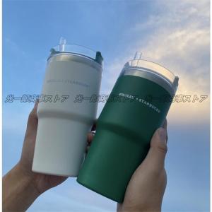 スターバックス STARBUCKS タンブラー ステンレスカップ コップ ストロー スタバ 保温 保冷 おしゃれ 海外 新品 大容量 590ml｜光一郎商事ストア