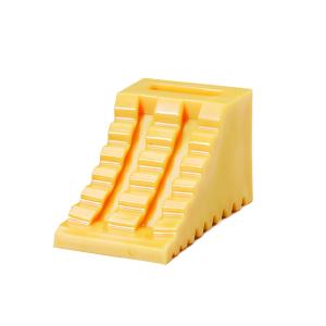 タイヤ歯止め 黄 115×225×120 4086 カーストッパー 車輪止め