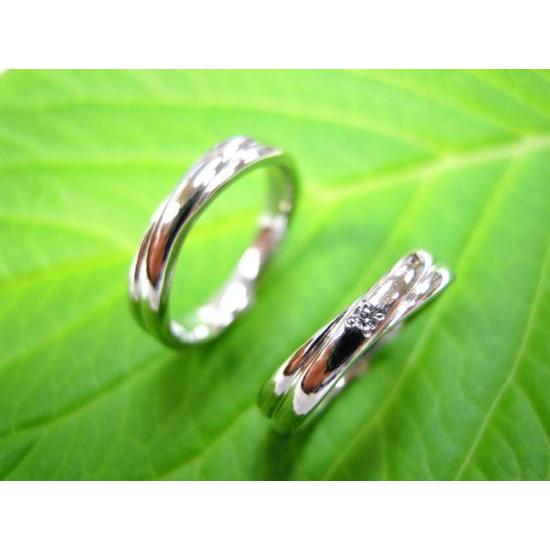 鍛造 結婚指輪 プラチナ pt900 マリッジリング ペア 結婚リング 二連 2連 二連リング ペア...