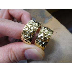 鍛造 結婚指輪 ゴールド 18k 18金 k1...の詳細画像2