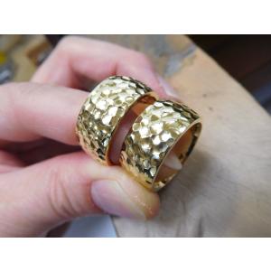 鍛造 結婚指輪 ゴールド 18k 18金 k1...の詳細画像3