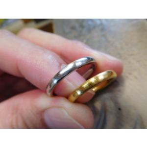 鍛造 結婚指輪 純金 純プラチナ 24金 k24 pt1000 pt999 マリッジリング ペア 結...