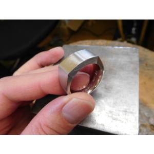 鍛造 シグネットリング シグネット 印台リング 印台 指輪 純プラチナ pt1000 pt999 1...