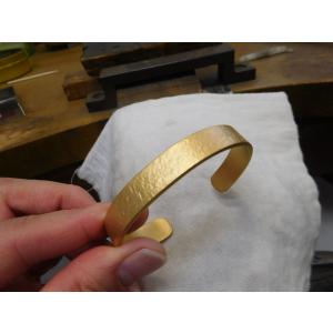 鍛造 バングル ブレスレット 純金 24k 2...の詳細画像1